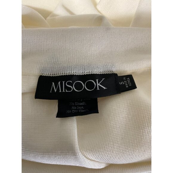 MISOOK Skirt Tulip Ruch Faux Wrap Off White size Small - Picture 5 of 8